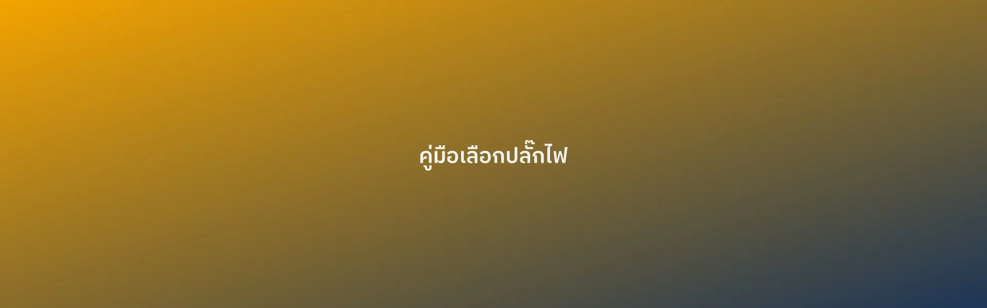 คู่มือเลือกปลั๊กไฟ (รูปทดสอบ รอเปลี่ยนเป็นรูปจริง)
