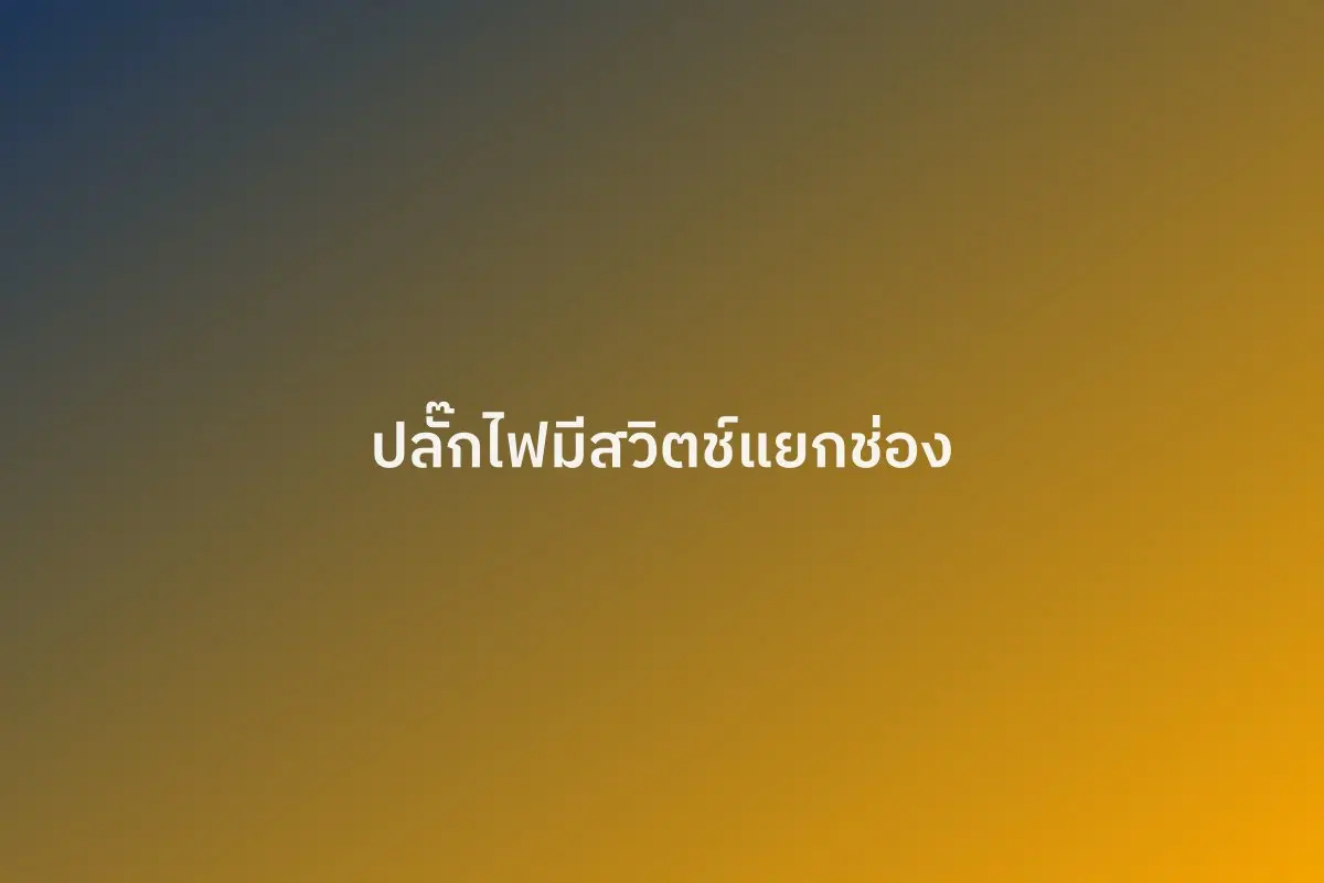 ปลั๊กไฟมีสวิตช์แยกช่อง